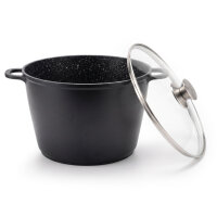 Kochtopf mit Glasdeckel – Aluminiumguss,...
