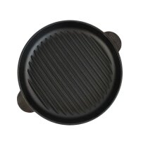 Ø26-30 cm Grillpfanne aus Gusseisen Bräter...