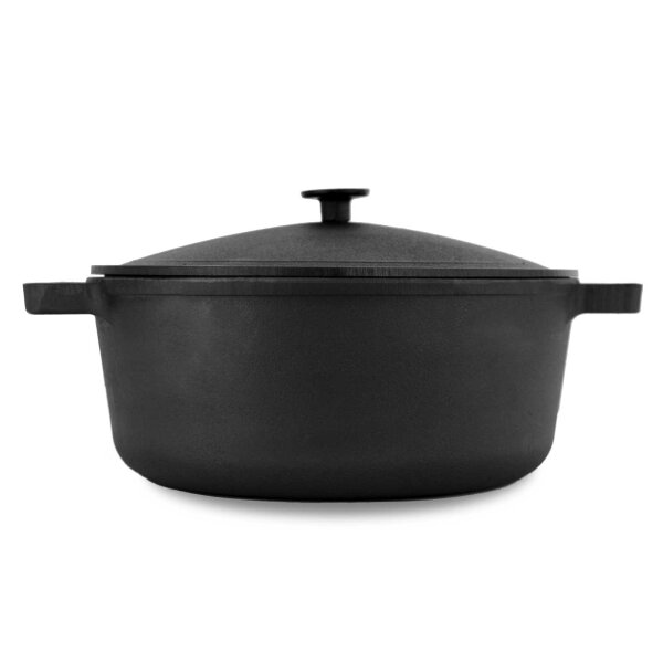 Ø28cm Topf Gusseisen 6L mit Deckel aus Gusseisen Gusseisentopf Brotbacken Kochtopf