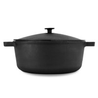 Ø28cm Topf Gusseisen 6L mit Deckel aus Gusseisen...