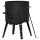 Ø40cm Uchag 2mm Stahl 12L Kazan Gusseisen Feuerstelle Kasan WOK Campingofen Utschak Utschag Feldküche Außenküche Eintopfofen mit Schaumkelle Suppenkelle Grillfächer