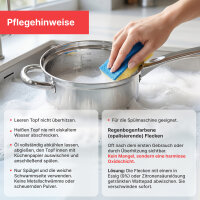 Frittiertopf 3,5 L Edelstahl Fritteuse mit Frittierkorb und Glasdeckel Pommestopf für alle Herdarten inkl. Induktion