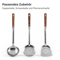 Utschak Set 40 cm 12 L Gusseisen Kazan Kasan Feuerofen Feldküche Dutch Oven Grillpfanne Outdoor Küche Plov Topf Gusseisentopf