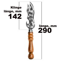 BBQ Grillmesser aus Edelstahl mit Holzgriff, 142 mm...