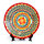 Usbekische Rischtan Lagan Ø34 cm Oriental Ljagan Keramik Schale Plate Glasur Teller Handarbeit Rot