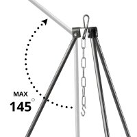 Kasan 2 L Aluminium Dreibein Gestell Stahl Camping Schwenktopf Gulaschkessel outdoor Kazan mit Bügel und Deckel