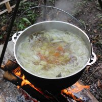 4L Aluminium Kasan mit Dreibein Camping Schwenktopf outdoor Kazan mit Bügel