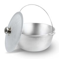 8L Aluminium Kasan mit Dreibein Camping Schwenktopf...