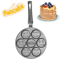 Pancakes Pfanne Ø24 cm Augenpfanne Greblon C2+ Beschichtung aus Deutschland NICHT INDUKTIONSFÄHIG Frying Pan 7-Lochpfanne