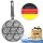 Pancakes Pfanne Ø24 cm Augenpfanne Greblon C2+ Beschichtung aus Deutschland NICHT INDUKTIONSFÄHIG Frying Pan 7-Lochpfanne