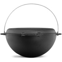 Ø36cm Uchag 2mm stahl Utschak-Ofen 8L  Gusseisen Kasan Deckel Bratpfanne Pfanne Utschag Feldküche Feuerstelle Campingofen Außenküche Eintopfofen Schaumkelle Grillfächer