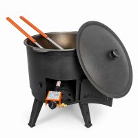 Outdoor Kochset mit Feuerstelle Ø40 cm 2 mm Stahl...