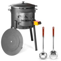 Komplettes Outdoor Kochset 15L – Gusseisen Kazan,...