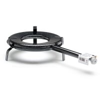 Ø36cm Uchag 2mm stahl mit Abzugsrohr Gasbrenner 8L Kazan WOK Utschak Utschag Feldküche Kasan (Runder boden) Feuerstelle Campingofen Außenküche Eintopfofen mit Schaumkelle Suppenkelle Grillfächer