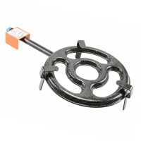 Utschak Ø40cm Uchag 2mm Stahl mit Abzugsrohr Brenner 12L Kazan Utschag Feldküche Kasan Feuerstelle Campingofen Außenküche Eintopfofen mit Schaumkelle Suppenkelle