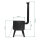 Ø40cm Uchag 2mm stahl mit Abzugsrohr Gasbrenner 12L Kazan Utschak Utschag Feldküche Kasan (flacher boden) Feuerstelle Campingofen Außenküche Eintopfofen mit Schaumkelle Suppenkelle Grillfächer
