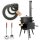 Utschak Ø40 cm 2 mm Stahl Abzugsrohr 12 L Gusseisen Kasan Brenner Adapterring WOK Feldküche Utschag Feuerstelle Campingofen Eintopfofen Außenküche Schaumkelle Suppenkelle
