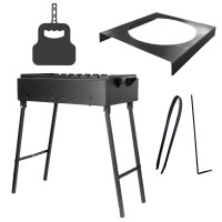 Mangal Klappbarer Holzkohlegrill 2 mm Stahl mit...