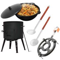 Outdoor Kochset mit Feuerstelle Ø44 cm 2 mm Stahl...