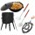 Outdoor Kochset mit Feuerstelle Ø44 cm 2 mm Stahl Gusseisen Kasan 16L aus Namangan mit Aluminiumdeckel Gasbrenner Dutch Oven Set Schaumkelle Suppenkelle