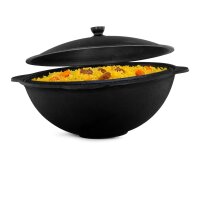 Kasan Gusseisen 12L mit Aluminium Deckel flacher Boden...