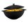 Kasan Gusseisen 8L mit Aluminium Deckel flacher Boden Schaumkelle Lagan handbemalt Original Usbekistan Kochset für Plov Wok Grill
