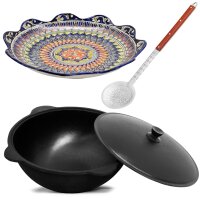 8-22 L Kasan Gusseisen  mit Aluminium Deckel flacher...