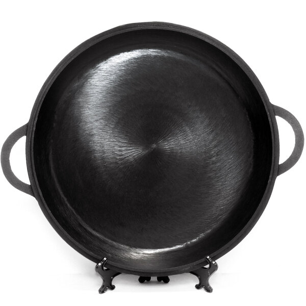 Ø35 - 50 cm Deckelbratpfanne aus Gusseisen für 8 - 22L Uzbekische Kazans Universaldeckel Servierpfanne