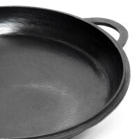Ø35 - 50 cm Deckelbratpfanne aus Gusseisen für 8 - 22L Uzbekische Kazans Universaldeckel Servierpfanne