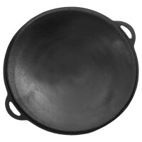 Ø35-55 cm Gusseisenpfanne Sadge Saj Grillpfanne Sac-Pfanne rund Dutch Oven Grillplatte Feuerschale mit Griffen Gusseisene Plancha Pfanne Lagerfeuer BBQ Kugelgrill Holzkohlegrill