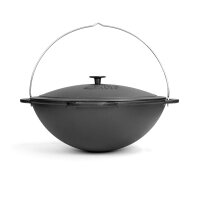 12-15 L Kasan Poliert Gusseisen Deckel Schwenktopf Kazan Campingtopf Kessel