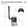 Feuerstelle 40 cm 2mm Stahl mit 12L Gusseisen Kazan Plov Kessel Set Feuerofen Outdoor Küche inkl. Deckel Zubehör Ablagetisch Plov Gulasch Kessel Usbekische Qualität