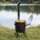 Feuerstelle 40 cm 2mm Stahl mit 12L Gusseisen Kazan Plov Kessel Set Feuerofen Outdoor Küche inkl. Deckel Zubehör Ablagetisch Plov Gulasch Kessel Usbekische Qualität