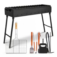 Mangal Stahl 2 mm 60 cm für 9 Spieße Grillrost...