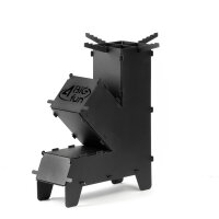 Ø40 cm Uchag Schornstein Raketenofen 12L Kasan Grillrost Gusseisen Grillfächer Pfannenwender Suppenkelle Schaumkelle Feuerstelle Feldküche Campingofen Außenküche Kazan Utschak Utschag