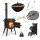 Ø40 cm Uchag Schornstein Raketenofen 12L Kasan Grillrost Gusseisen Grillfächer Pfannenwender Suppenkelle Schaumkelle Feuerstelle Feldküche Campingofen Außenküche Kazan Utschak Utschag