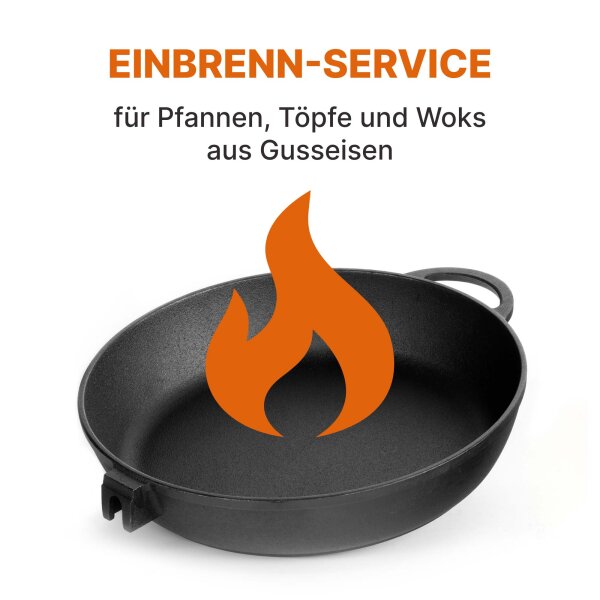Einbrennservice für Gusseisengeschirr – Professionelles Einbrennen für optimale Antihafteigenschaften - Sofort einsatzbereit