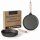 Premium Gusseisenpfannen-Set 24 cm - Crêpepfanne und Bratpfanne aus Gusseisen Pfannkuchenpfanne Crêpes Omlettpfanne Blinipfanne Holzgriff Induktion