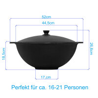 Ø44 cm Uchag Schornstein Raketenofen 16L Kasan Grillrost Gusseisen Grillfächer Pfannenwender Schaumkelle Suppenkelle Feuerstelle Feldküche Campingofen Außenküche Kazan Utschak Utschag