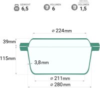 Ø24 cm Pfannkuchenpfanne Ø24 cm Brotbackform Ø28 cm Grillpfanne Gusseisen Holzgriff Induktion Kochtopf mit Deckel-Bratpfanne Steakpfanne Crêpes - Bratpfanne Omlettpfanne Blinipfanne