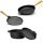 Ø24 cm Pfannkuchenpfanne Ø24 cm Brotbackform Ø28 cm Grillpfanne Gusseisen Holzgriff Induktion Kochtopf mit Deckel-Bratpfanne Steakpfanne Crêpes - Bratpfanne Omlettpfanne Blinipfanne