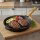 Ø24 cm Pfannkuchenpfanne Ø24 cm Brotbackform Ø28 cm Grillpfanne Gusseisen Holzgriff Induktion Kochtopf mit Deckel-Bratpfanne Steakpfanne Crêpes - Bratpfanne Omlettpfanne Blinipfanne