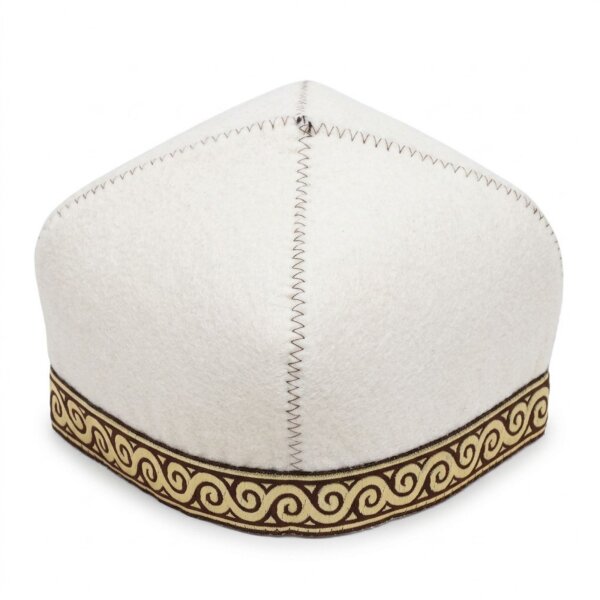 Filzkappe Tübetejka Hut für Sauna Kopfhautschutz Sauna-Hut Saunabekleidung Saunahut aus Wollfilz Saunamütze Saunakappe Filzhut Finnische Sauna Тюбетейка