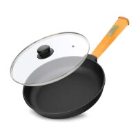 Hobokocher Hobo Ofen aus Edelstahl Gusseisenpfanne Ø20 cm Glasdeckel zerlegbar Campingkocher