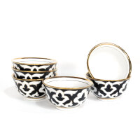 Set Holzfeuer-Samowar 5 Liter aus Edelstahl mit Schornstein Teeservice "Pahta Gul" (7-teilig) Usbekisch