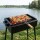 Edelstahl Grillrost 70 × 40 cm mit 2 cm Höhe und Holzgriff – Grillkorb für Holzkohlegrill & Feuerstelle Grillgitter BBQ Grillzubehör