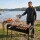 Edelstahl Grillrost 70 × 40 cm mit 2 cm Höhe und Holzgriff – Grillkorb für Holzkohlegrill & Feuerstelle Grillgitter BBQ Grillzubehör