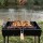 Edelstahl Grillrost 72 × 40 cm mit 6 cm Höhe und Holzgriff – Grillkorb für Holzkohlegrill & Feuerstelle Grillgitter BBQ Grillzubehör