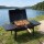 Grillrost 72 × 40 cm mit 6 cm Höhe und Holzgriff aus hochwertigem Stahl – Grillkorb für Holzkohlegrill & Feuerstelle Grillgitter BBQ Grillzubehör