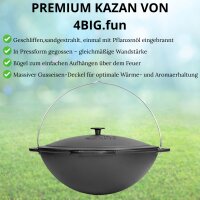 Komplettes Outdoor Kochset 12L – Gusseisen Kazan, Feuerstelle Utschak & Zubehör Set für Camping Garten Feldküche